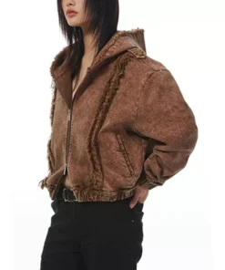 Stylish Hooded Denim Jacket