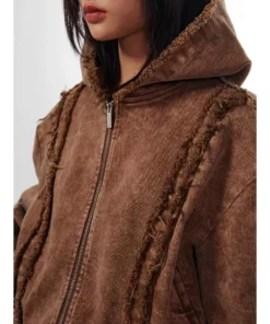 Stylish Hooded Denim Jacket