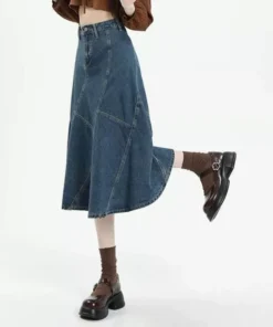 Elegant High-Waist A-line Trumpet Skirt for Women