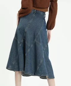 Elegant High-Waist A-line Trumpet Skirt for Women