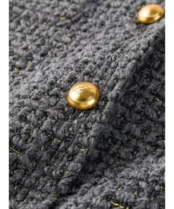 Elegant Winter Wool Tweed Jacket for Women