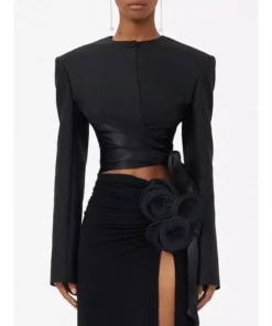 Elegant Slimming Spliced Button Coat