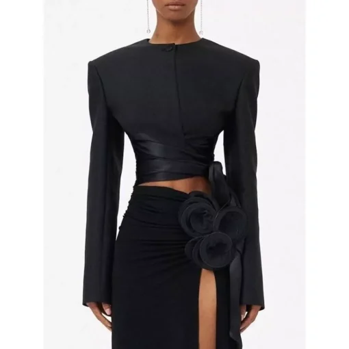 Elegant Slimming Spliced Button Coat