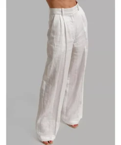 Chic Cotton Linen Summer Vest & Pants Set for Women