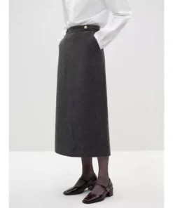 Korean Style Woolen Coat + Skirt Set for Stylish Women