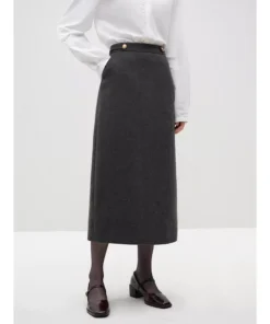 Korean Style Woolen Coat + Skirt Set for Stylish Women