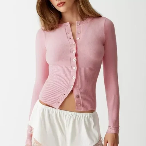 Women’s Chic Slim-Fit Knitted Cardigan