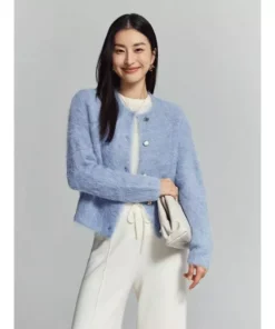 Elegant Alpaca Blend Cardigan