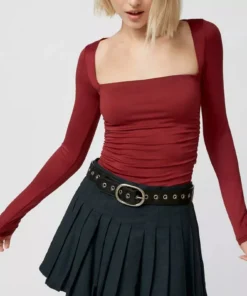 Y2K Square Neck Crop Top