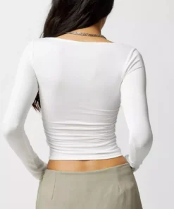 Y2K Square Neck Crop Top