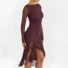 Elegant Ruffle Ruched Mini Dress
