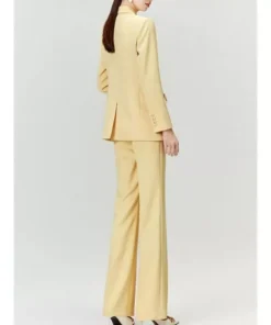 Elegant Yellow Office Pantsuit