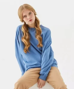 Winter Warmth Women’s Casual Cotton-Polyester Fleece Sweatshirt