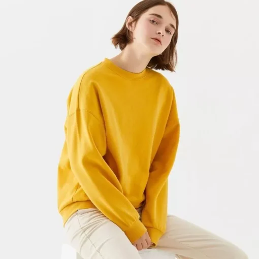 Winter Warmth Women’s Casual Cotton-Polyester Fleece Sweatshirt