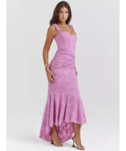 Elegant Off-Shoulder Backless Evening Gown