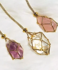 Crystal Stone Holder Necklace
