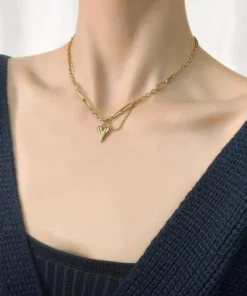 Heart Pendant Chain Necklace – Women’s Fashion Jewelry