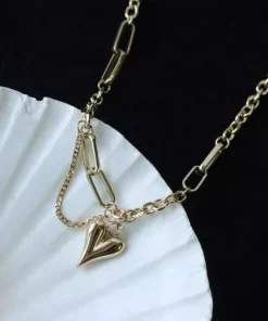 Heart Pendant Chain Necklace – Women’s Fashion Jewelry