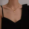 Heart Pendant Chain Necklace – Women’s Fashion Jewelry