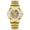 Gold Dragon Men’s Luxury Stainless Steel Quartz Watch – Elegant Business Casual Timepiece with Full Calendar