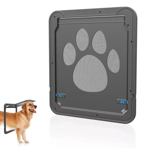 Lockable Magnetic Pet Door for Cats and Dogs – Easy Install, Safe and Stylish