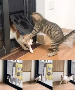 Lockable Magnetic Pet Door for Cats and Dogs – Easy Install, Safe and Stylish
