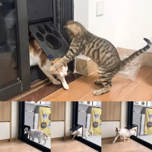 Lockable Magnetic Pet Door for Cats and Dogs – Easy Install, Safe and Stylish