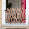 Adjustable Bamboo Pet Safety Gate – Retractable Dog & Cat Barrier Fence