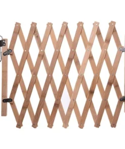 Adjustable Bamboo Pet Safety Gate – Retractable Dog & Cat Barrier Fence