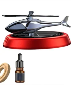 Solar-Powered Helicopter Car Air Freshener: Rotating Aroma Diffuser in 3 Elegant Colors