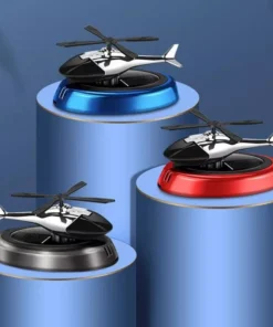 Solar-Powered Helicopter Car Air Freshener: Rotating Aroma Diffuser in 3 Elegant Colors
