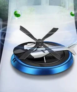 Solar-Powered Helicopter Car Air Freshener: Rotating Aroma Diffuser in 3 Elegant Colors