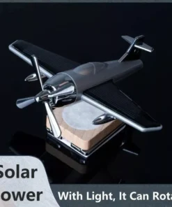 Solar-Powered Rotating Aircraft Car Air Freshener & Ornament