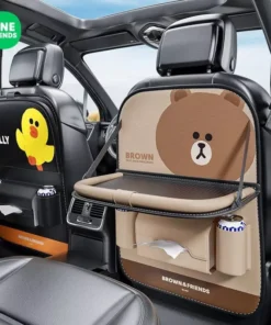 Luxury Leather Car Seat Back Organizer – Multi-Pocket Sunshade Storage Solution