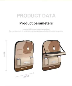 Luxury Leather Car Seat Back Organizer – Multi-Pocket Sunshade Storage Solution