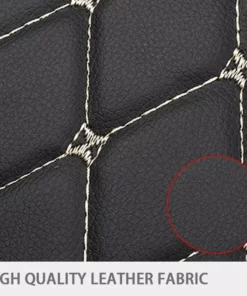 Deluxe PU Leather Car Seat Back Protector with Storage