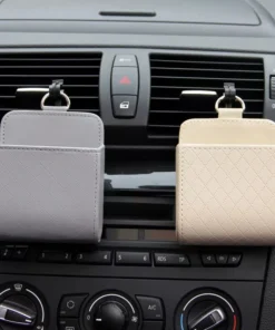 Leather Car Air Vent Organizer for Essential Accessories