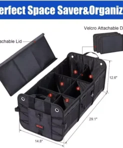 Car Trunk Organizer Durable Collapsible Cargo Storage for Car, SUV, Truck