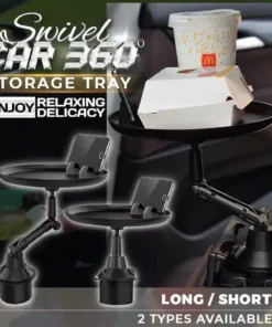 360° Swivel Car Storage Tray with Phone Slot