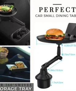 360° Swivel Car Storage Tray with Phone Slot