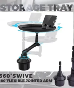 360° Swivel Car Storage Tray with Phone Slot