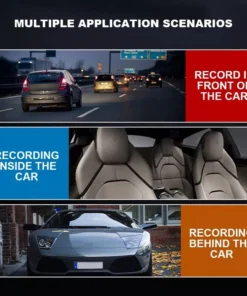 1080P HD Dash Cam with 360° Wide Angle, Night Vision, and G-Sensor