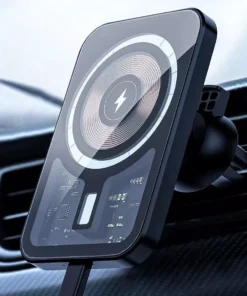 15W Fast Charging Magnetic Wireless Car Charger with Air Vent Phone Holder Stand for iPhone 12, 13, 14 Pro Max Series