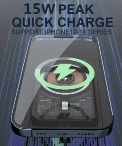 15W Fast Charging Magnetic Wireless Car Charger with Air Vent Phone Holder Stand for iPhone 12, 13, 14 Pro Max Series