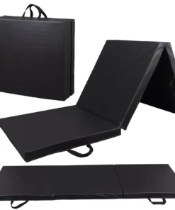 6’x2′ Tri-Fold Non-Slip PU Leather Exercise Mat for Gym, Yoga & Workouts
