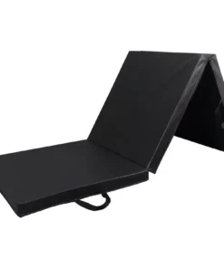6’x2′ Tri-Fold Non-Slip PU Leather Exercise Mat for Gym, Yoga & Workouts