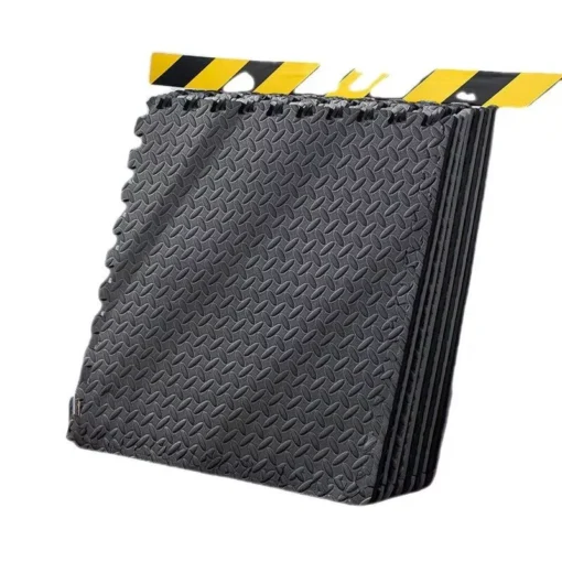 30x30cm Leaf Pattern Gym Mats – 12PC Non-Slip, Thick Fitness Floor Set - Image 4