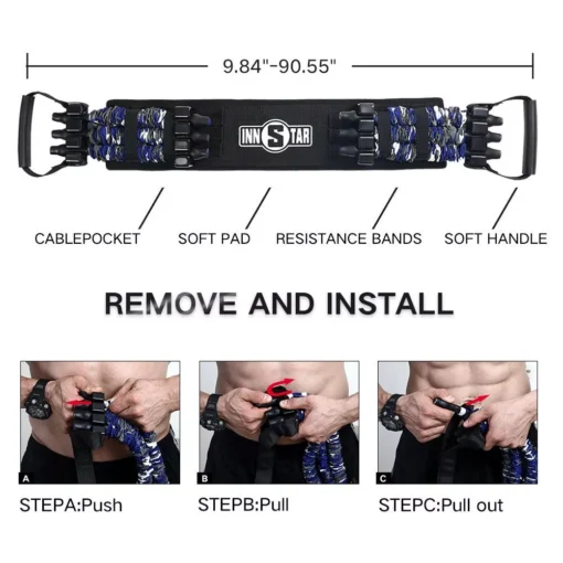 Adjustable Resistance Training Band Set for Full Body Workout - Image 2