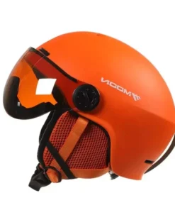 Winter Sports Ski Helmet with Integrated Visor and Adjustable Comfort