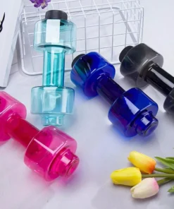 Multifunctional Dumbbell Shaped Water Bottle for Fitness Enthusiasts